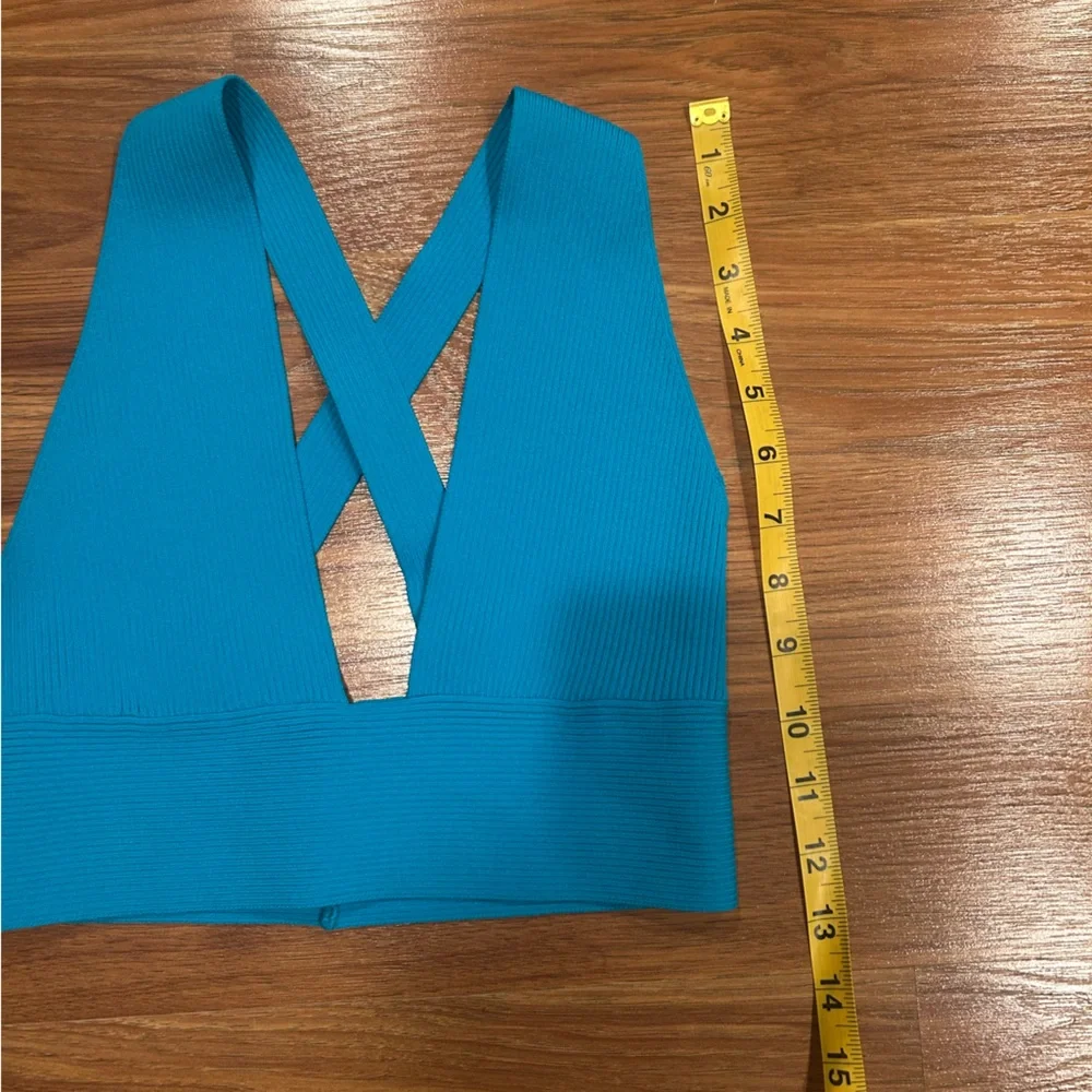 Zara Ribbed Crop Top Women’s Size Medium - Picture 6 of 7